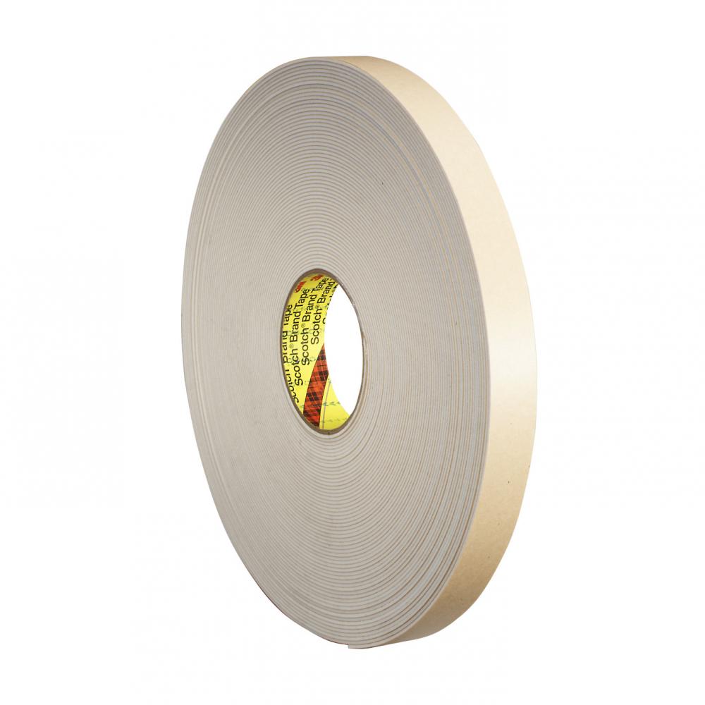 3M™ Double Coated Polyethylene Foam Tape, 4496, white, 1.0 in x 36.0 yd (2.5 cm x 32.9 m), bulk<span class=' ItemWarning' style='display:block;'>Item is usually in stock, but we&#39;ll be in touch if there&#39;s a problem<br /></span>