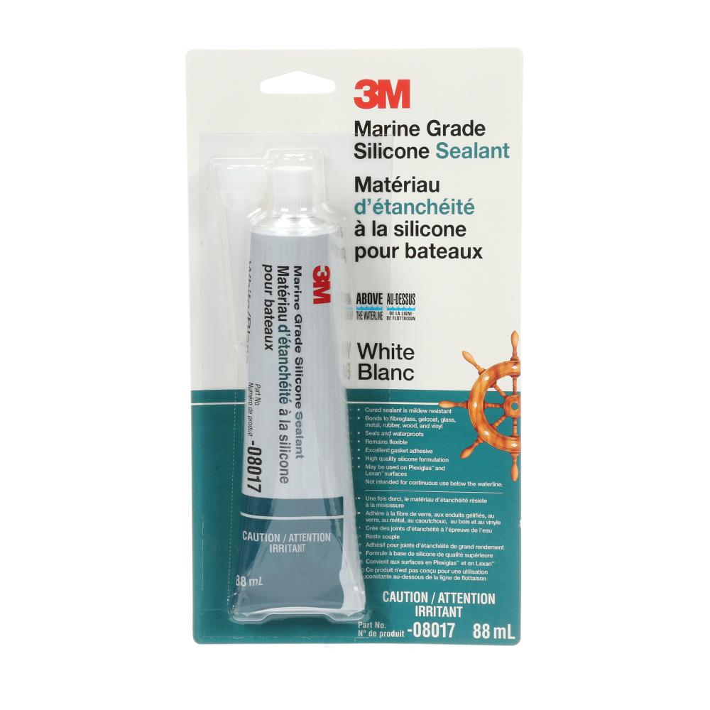 3M™ Marine Grade Silicone Sealant, PN08017, white, 3 fl oz (88.72 mL)<span class=' ItemWarning' style='display:block;'>Item is usually in stock, but we&#39;ll be in touch if there&#39;s a problem<br /></span>