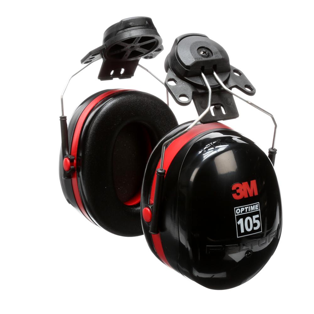 3M™ PELTOR™ Optime™ 105 Earmuffs, H10P3E, hard hat attached, 10 pairs per case<span class=' ItemWarning' style='display:block;'>Item is usually in stock, but we&#39;ll be in touch if there&#39;s a problem<br /></span>