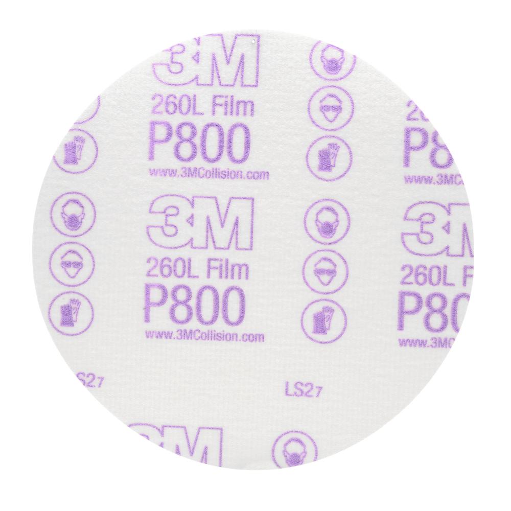 3M™ Hookit™ Finishing Film Disc, 260L, 00970, P800, 6 in (15.24 cm)<span class=' ItemWarning' style='display:block;'>Item is usually in stock, but we&#39;ll be in touch if there&#39;s a problem<br /></span>