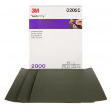 3M 7100003690 - 3M™ Imperial™ Wetordry™ Sheet, 02020, 2000A, 9 in X 11 in, (22.86 cm x 27.94 cm)
