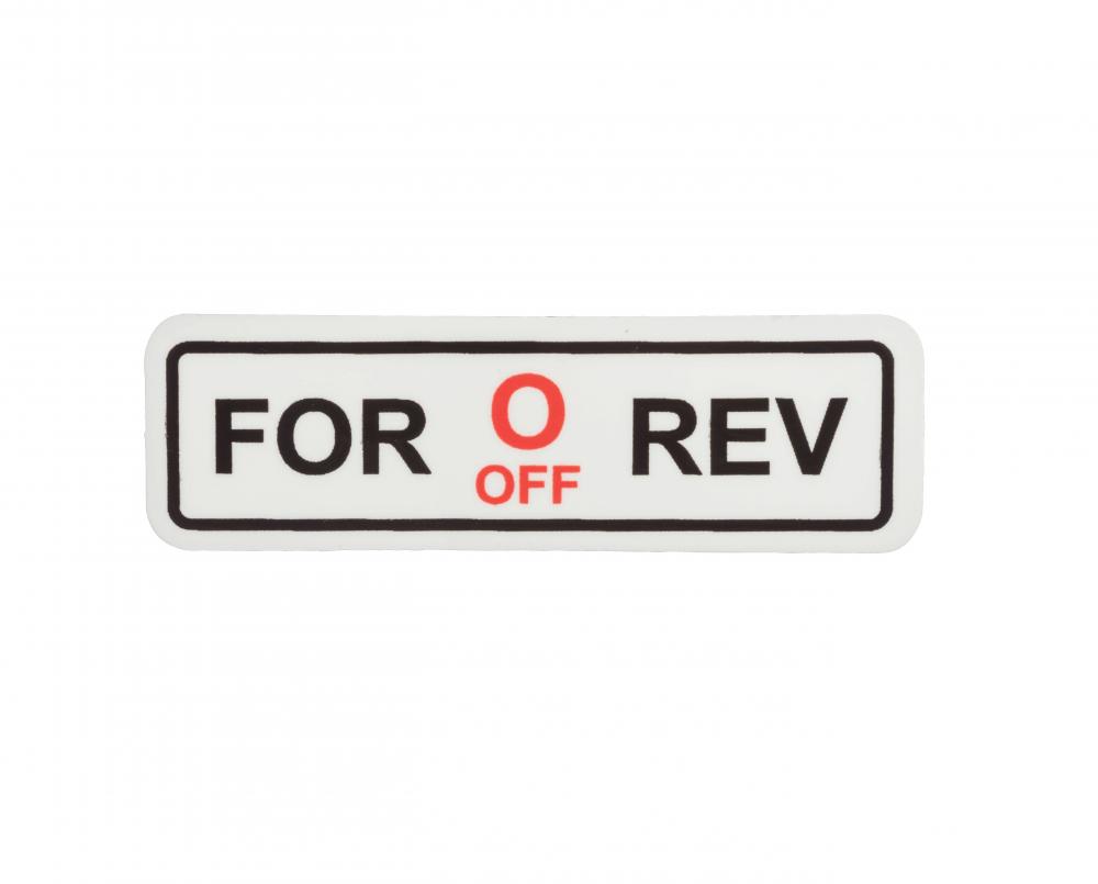 FOR/REV Label<span class=' ItemWarning' style='display:block;'>Item is usually in stock, but we&#39;ll be in touch if there&#39;s a problem<br /></span>