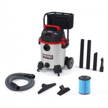 RIDGID Tool Company 50353 - 16 Gallon Stainless Steel Wet/Dry Vac with Cart (1610RV)
