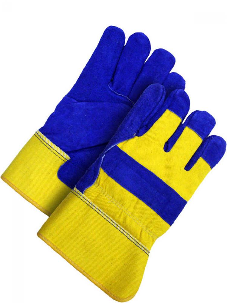 Fitter Glove Split Cowhide Lined Pile Blue/Gold<span class=' ItemWarning' style='display:block;'>Item is usually in stock, but we&#39;ll be in touch if there&#39;s a problem<br /></span>
