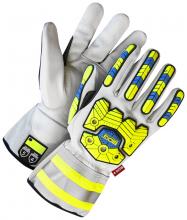 Bob Dale Gloves & Imports Ltd 20-1-10698-L - ArcTek Goatskin Gauntlet Back Hand Protection Lined Kevlar