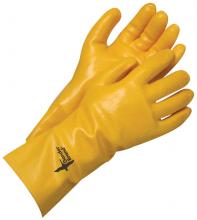 Bob Dale Gloves & Imports Ltd 99-1-764 - Coated PVC Single Dipped Gauntlet Yellow 14 in