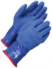 Bob Dale Gloves & Imports Ltd 99-9-821-10 - Coated PVC Triple Coated Gauntlet BOA Lined Blue