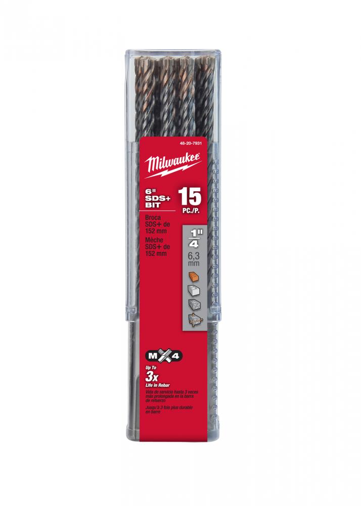 SDS BIT MX4 1/4&#34; X 6&#34;<span class=' ItemWarning' style='display:block;'>Item is usually in stock, but we&#39;ll be in touch if there&#39;s a problem<br /></span>