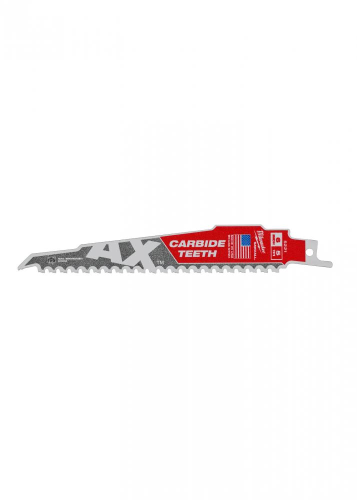 The Ax™ with Carbide Teeth SAWZALL™ Blade 6 in. 5T<span class=' ItemWarning' style='display:block;'>Item is usually in stock, but we&#39;ll be in touch if there&#39;s a problem<br /></span>