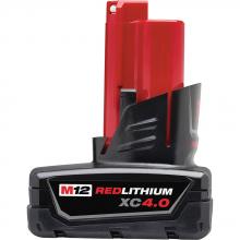 Milwaukee 48-11-2440 - M12™ REDLITHIUM™ XC 4.0Ah Extended Capacity Battery Pack