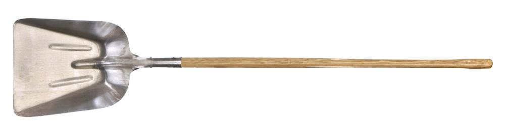 Grain scoop #10, aluminum blade, 48&#34; wood handle, lh<span class='Notice ItemWarning' style='display:block;'>Item has been discontinued<br /></span>