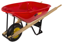 Garant TIFS600FF - Wheelbarrow, 6 cu. ft. steel tray, flat-free tire, heavy-duty industrial