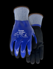 Watson Gloves 372-X - STEALTH AVENGER 13GG FULL DIP SANDY NITRILE PALM COATED - X