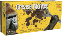Watson Gloves 5555PF-L - GREASE MONKEY 8 MIL NITRILE BLACK DISPOSABLE - L