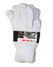Watson Gloves 603-L - WHITE KNIGHT POLY COTTON 6 PACK FABRIC - L