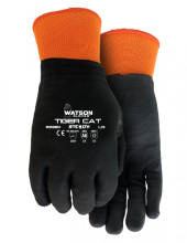 Watson Gloves 9361-L - ***LIMITED STOCK*** STEALTH TIGER CAT MICRO FOAM NITRILE 10GG ACRYLIC LINED COATED - L