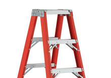 Louisville Ladder Corp 6610-AA - 10' Fiberglass Twin Step Ladder Type IAA 375 Load Capacity (lbs)