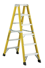 Louisville Ladder Corp 6606 - 6' Fiberglass Twin Step Ladder Type IA 300 Load Capacity (lbs)