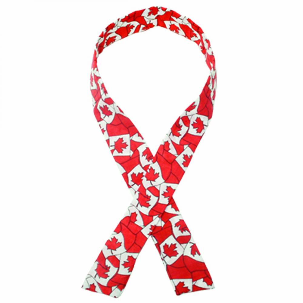 Qwik Cooler Head & Neck Wraps -Canadian Flag pattern design.<span class='Notice ItemWarning' style='display:block;'>Item has been discontinued<br /></span>