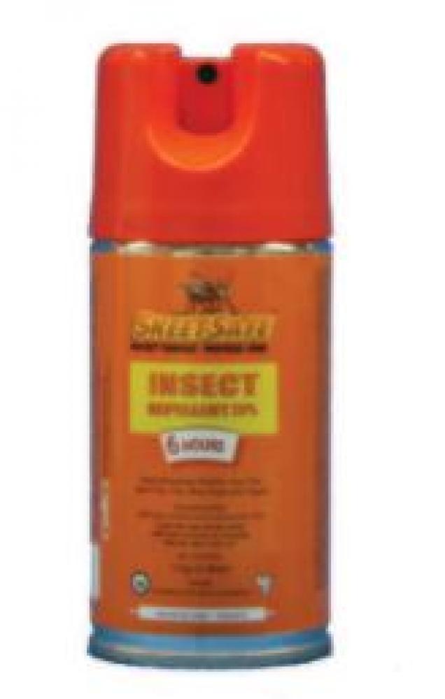 SkeetSafe Aerosol Can Insect Repellent 25% DEET. 110g (3.90 oz).<span class=' ItemWarning' style='display:block;'>Item is usually in stock, but we&#39;ll be in touch if there&#39;s a problem<br /></span>