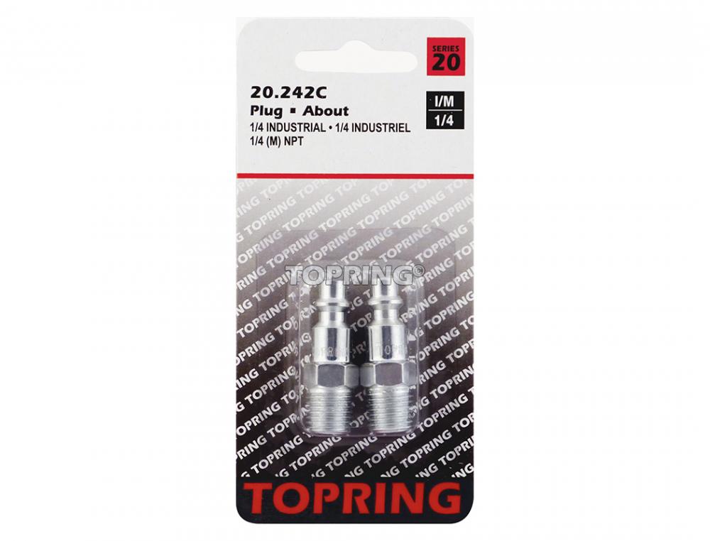 1/4 Industrial Steel Coupler Plug 1/4 (M) NPT (2-Pack)<span class=' ItemWarning' style='display:block;'>Item is usually in stock, but we&#39;ll be in touch if there&#39;s a problem<br /></span>