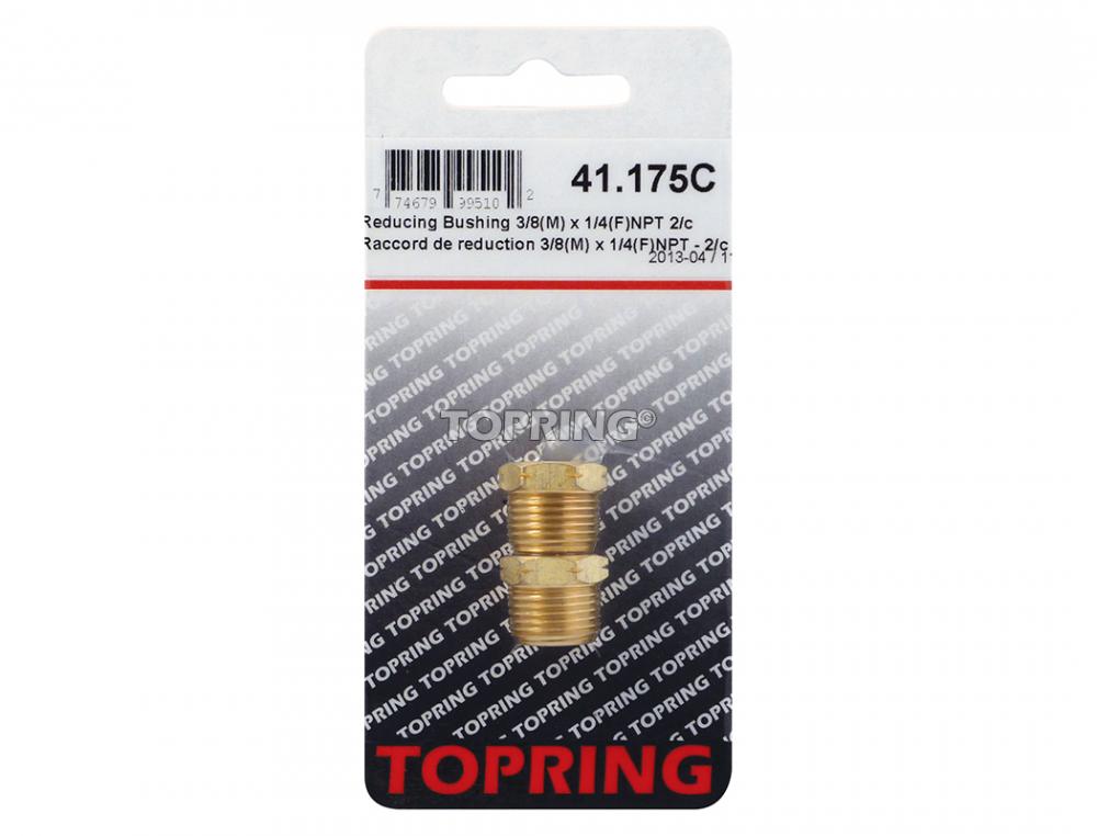 Brass Adapter 3/8 (M) to 1/4 (F) NPT (2-Pack)<span class=' ItemWarning' style='display:block;'>Item is usually in stock, but we&#39;ll be in touch if there&#39;s a problem<br /></span>