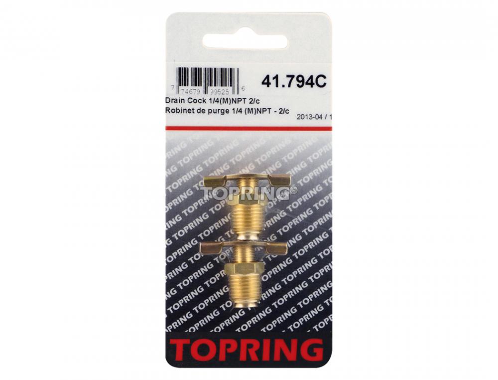 Brass Drain Cock 1/4 (M) NPT (2-Pack)<span class=' ItemWarning' style='display:block;'>Item is usually in stock, but we&#39;ll be in touch if there&#39;s a problem<br /></span>