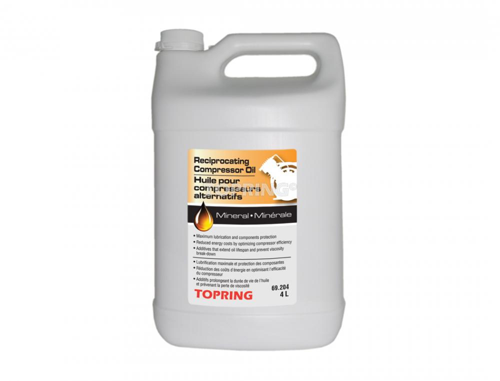 Mineral Oil for Reciprocating Compressor 4 L<span class=' ItemWarning' style='display:block;'>Item is usually in stock, but we&#39;ll be in touch if there&#39;s a problem<br /></span>