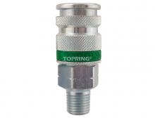 Topring 31.844 - Ultraflo 7.8 mm Steel Quick Coupler 1/4 (M) NPT