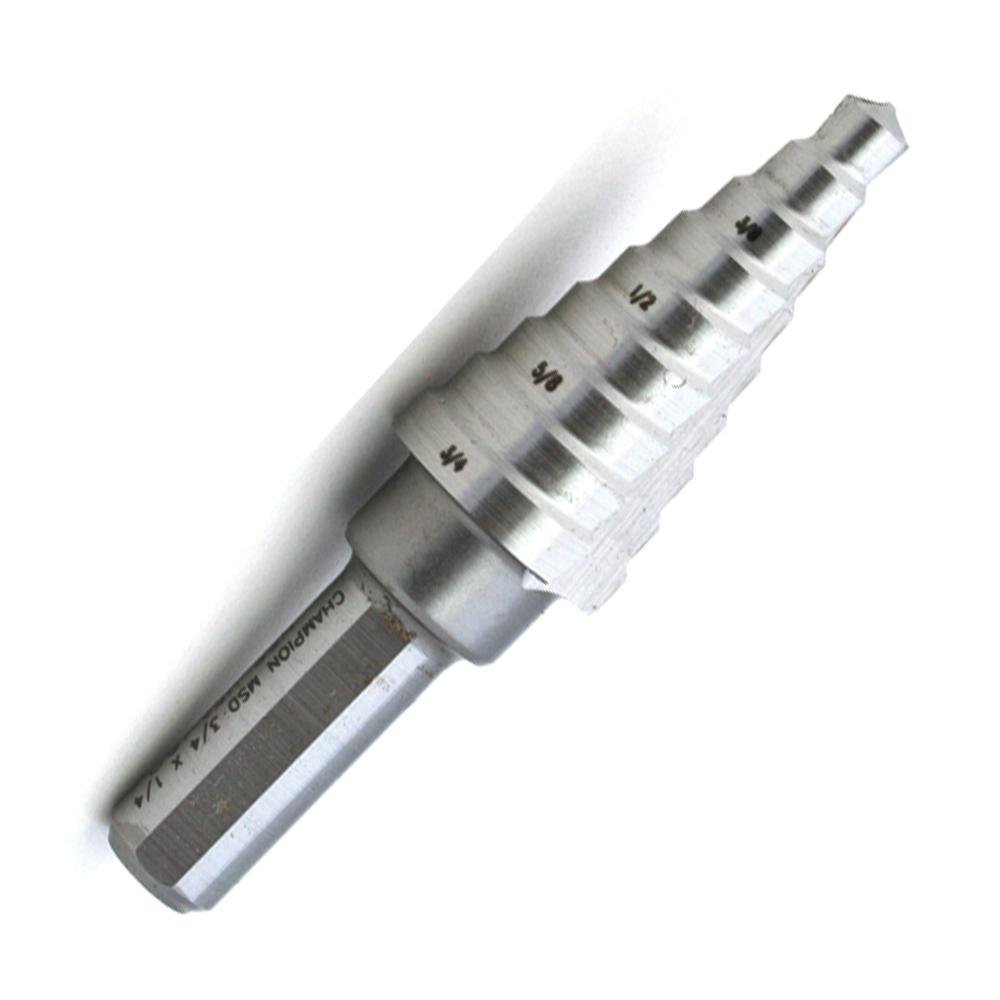 Step Drill 1/4 to 1-3/8&#34; x 16ths (10 steps) (Unibit #5)<span class=' ItemWarning' style='display:block;'>Item is usually in stock, but we&#39;ll be in touch if there&#39;s a problem<br /></span>