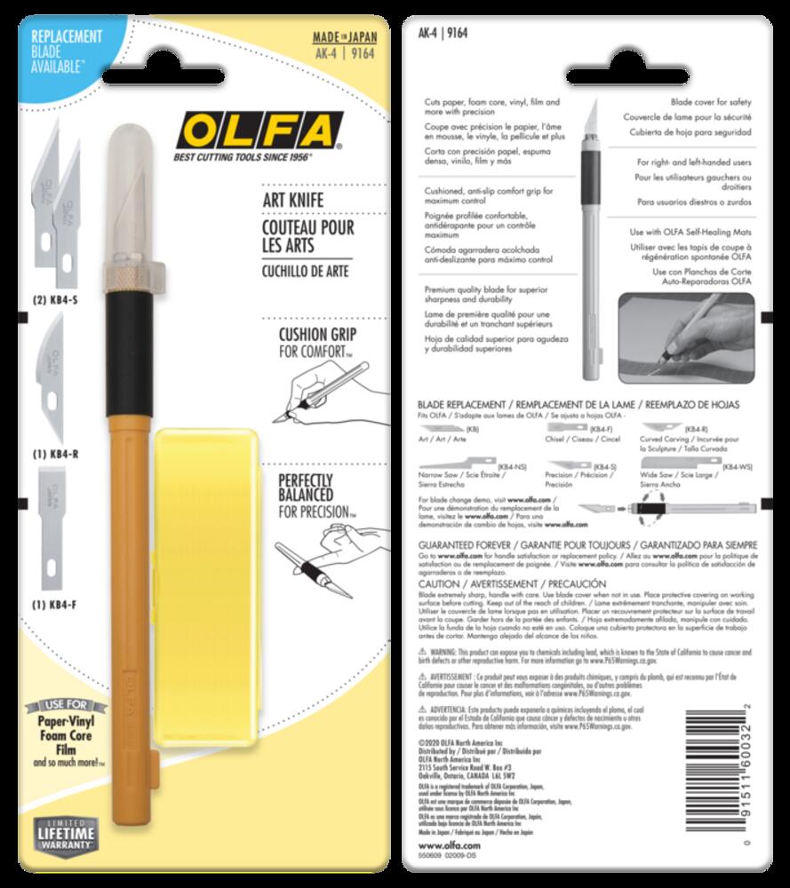 AK-4 No.11 Cushion Grip Art Knife w/Art-Carving Blades<span class=' ItemWarning' style='display:block;'>Item is usually in stock, but we&#39;ll be in touch if there&#39;s a problem<br /></span>
