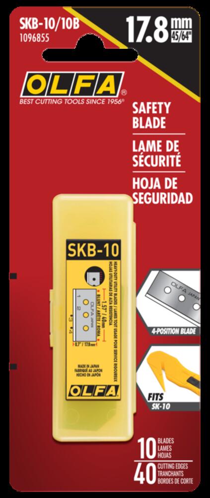 SKB-10/10B 4-Postion Safety Blade for SK-10, 10pk<span class=' ItemWarning' style='display:block;'>Item is usually in stock, but we&#39;ll be in touch if there&#39;s a problem<br /></span>
