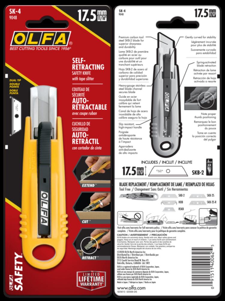 SK-4 Semi-Automatic Self-Retracting Safety Knife<span class=' ItemWarning' style='display:block;'>Item is usually in stock, but we&#39;ll be in touch if there&#39;s a problem<br /></span>