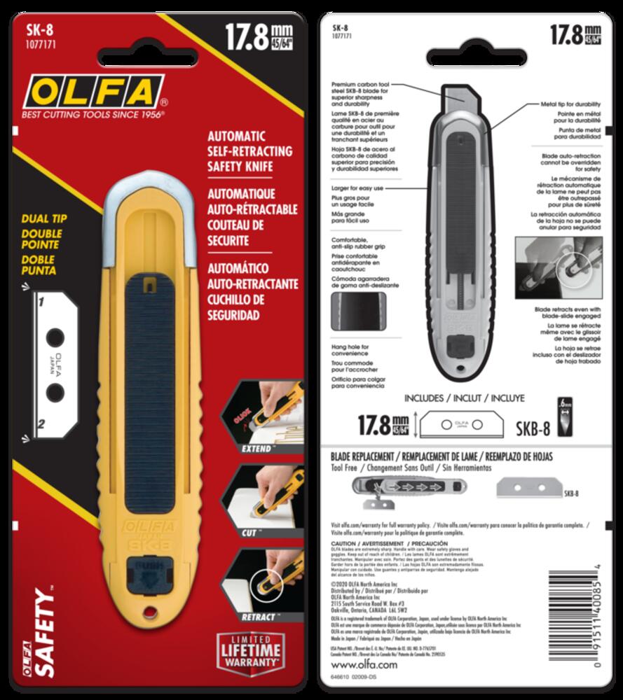 SK-8 Fully Automatic Self-Retracting Safety Knife<span class=' ItemWarning' style='display:block;'>Item is usually in stock, but we&#39;ll be in touch if there&#39;s a problem<br /></span>
