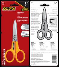OLFA 9765 - SCS-1 Stainless-Steel Serrated-Edge Scissors, 5-In