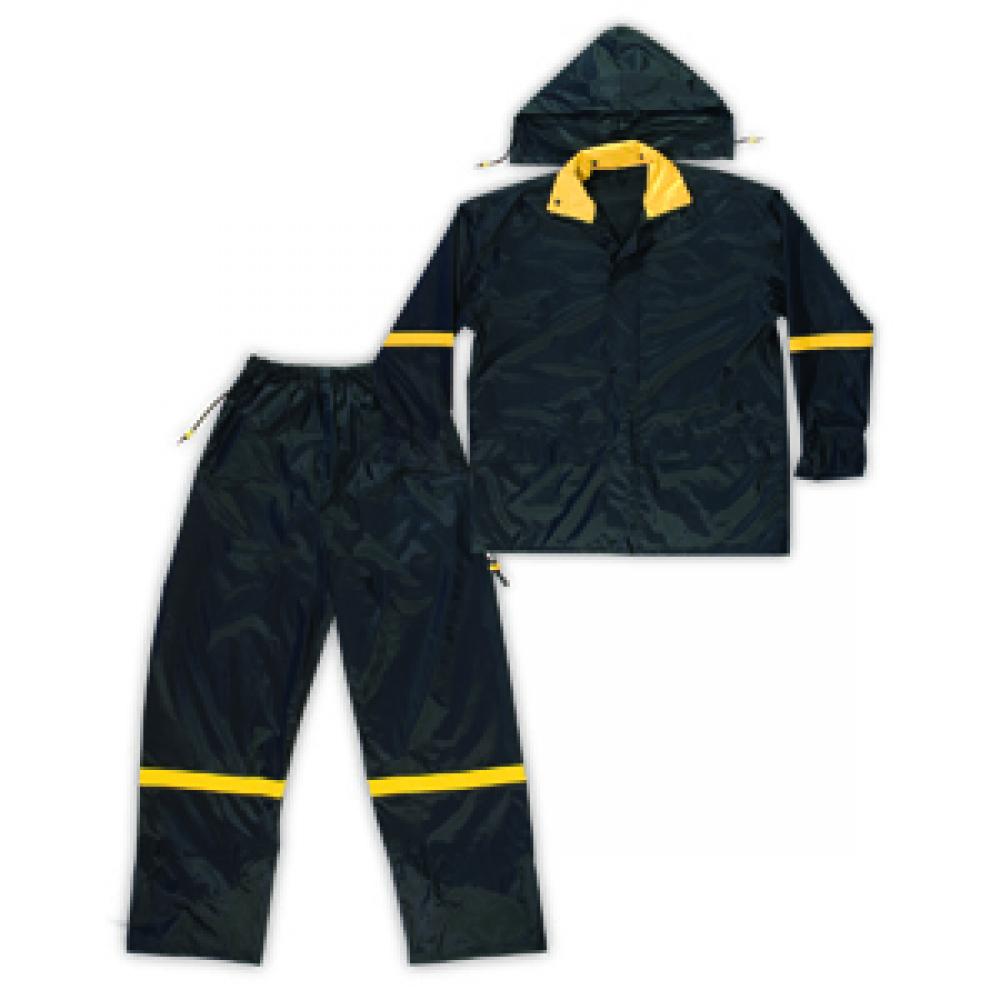 3 PIECE NYLON RAIN SUIT - BLACK - (.18mm NYLON) - 2X<span class=' ItemWarning' style='display:block;'>Item is usually in stock, but we&#39;ll be in touch if there&#39;s a problem<br /></span>