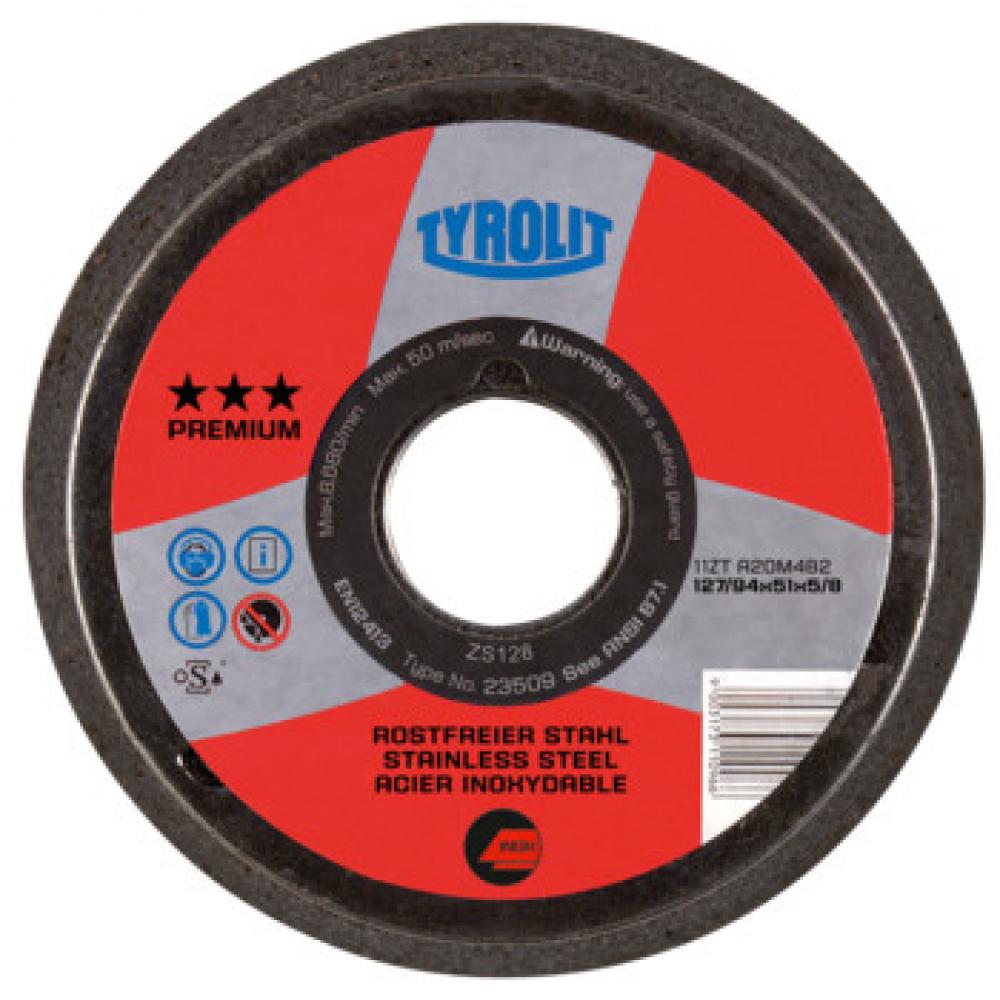 Metal Backed Cup Wheel 5x2x5/8-11 Type 11ZT A20M4B2 Stainless<span class=' ItemWarning' style='display:block;'>Item is usually in stock, but we&#39;ll be in touch if there&#39;s a problem<br /></span>