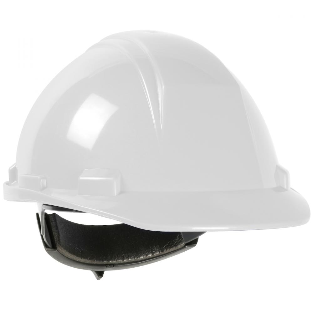 MONT-BLANC, HARD HAT, CAP STYLE RAIN TROUGH, 4 PTS SUSP, RATCHET, CSA TYPE 2 CLASS E, WHITE<span class=' ItemWarning' style='display:block;'>Item is usually in stock, but we&#39;ll be in touch if there&#39;s a problem<br /></span>