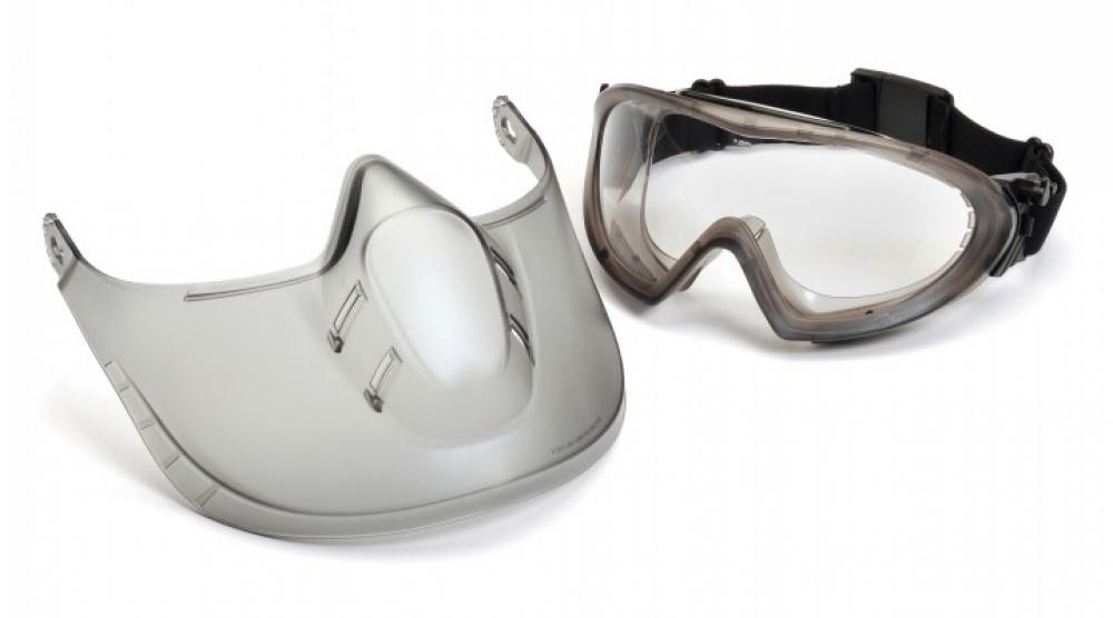 Capstone - Direct/Indirect-Gray Frame/Clear Anti-Fog Lens woth faceshield attachment<span class=' ItemWarning' style='display:block;'>Item is usually in stock, but we&#39;ll be in touch if there&#39;s a problem<br /></span>