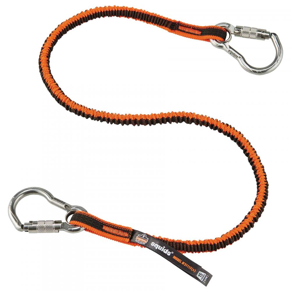 3111F(x) Standard Orange and Gray Lanyard - Dual SS Carabiners - 15lbs<span class=' ItemWarning' style='display:block;'>Item is usually in stock, but we&#39;ll be in touch if there&#39;s a problem<br /></span>