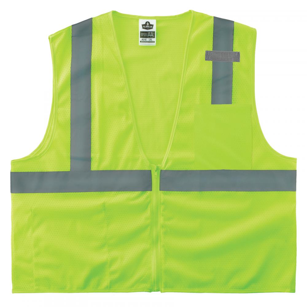 8210Z L/XL Lime Class 2 Economy Mesh Vest - Zipper<span class=' ItemWarning' style='display:block;'>Item is usually in stock, but we&#39;ll be in touch if there&#39;s a problem<br /></span>