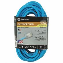 Southwire 2577SW000H - 12/3 25'SJTW COOL BLUE LE