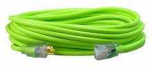 Southwire 2578SW000X - EXTCORD, 12/3 SJTW 50' COOL GREEN LE SW