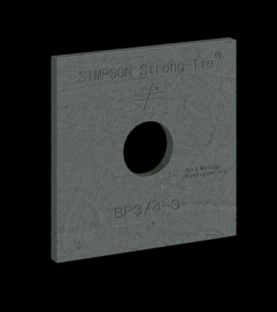 BP 3 in. x 3 in. Bearing Plate with 3/4 in. Bolt Dia.<span class=' ItemWarning' style='display:block;'>Item is usually in stock, but we&#39;ll be in touch if there&#39;s a problem<br /></span>