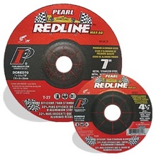 Pearl Abrasive Co. DCRED70P - 7 x 1/8 x 7/8 Redline™ Max-A.O.™ Depressed Center Wheels, A/WA30S, Pipeline