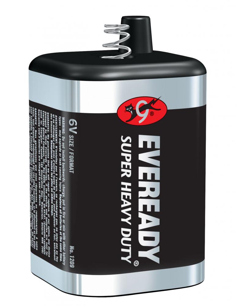 Eveready Super Heavy Duty 1209 6 Volt Spring Lantern Battery<span class=' ItemWarning' style='display:block;'>Item is usually in stock, but we&#39;ll be in touch if there&#39;s a problem<br /></span>