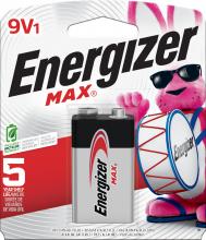 Energizer 522BP - Energizer MAX 9V Battery (1 Pack), 9 Volt Alkaline Batteries