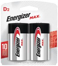Energizer E95BP-2 - Energizer MAX D Batteries (2 Pack), D Cell Alkaline Batteries