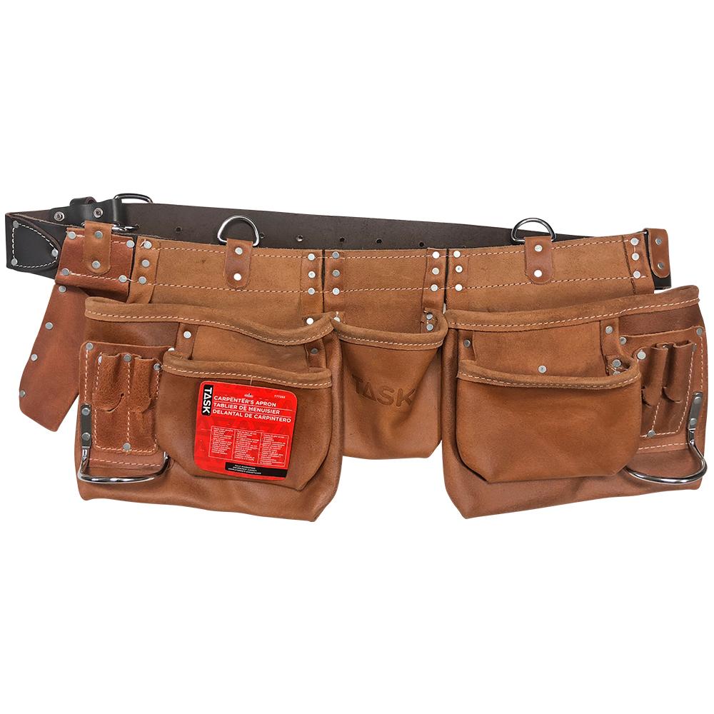 Oil Tanned Split Grain 12 Pocket Carpenter Apron<span class=' ItemWarning' style='display:block;'>Item is usually in stock, but we&#39;ll be in touch if there&#39;s a problem<br /></span>