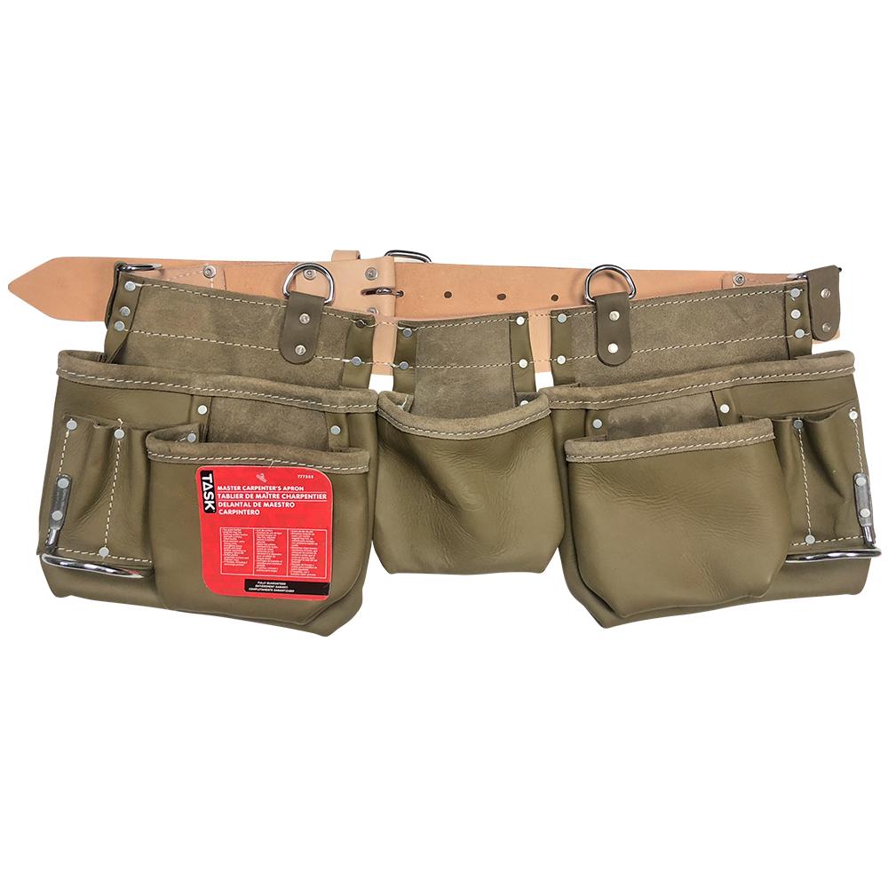 Olive Green 11 Pocket Master Carpenter Apron<span class=' ItemWarning' style='display:block;'>Item is usually in stock, but we&#39;ll be in touch if there&#39;s a problem<br /></span>